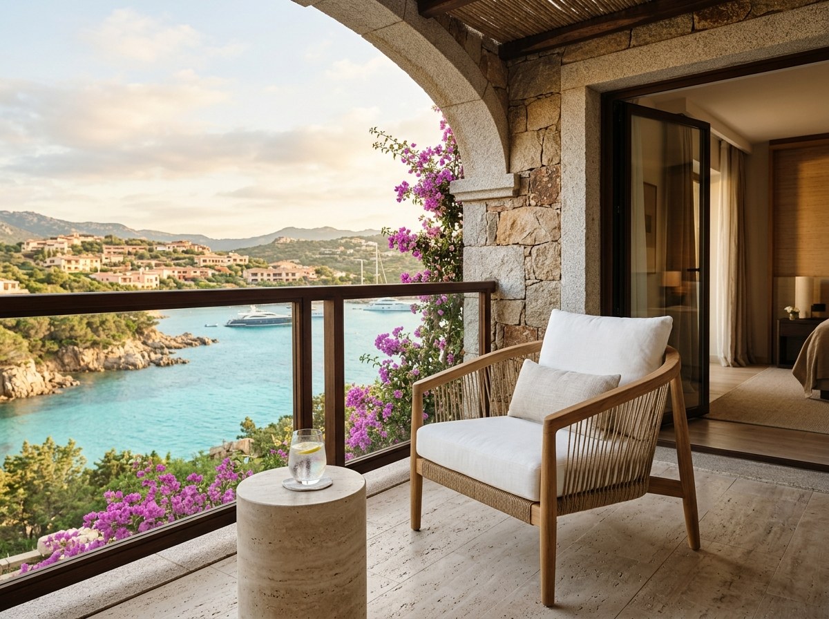 Détail balcon privatif et fauteuil